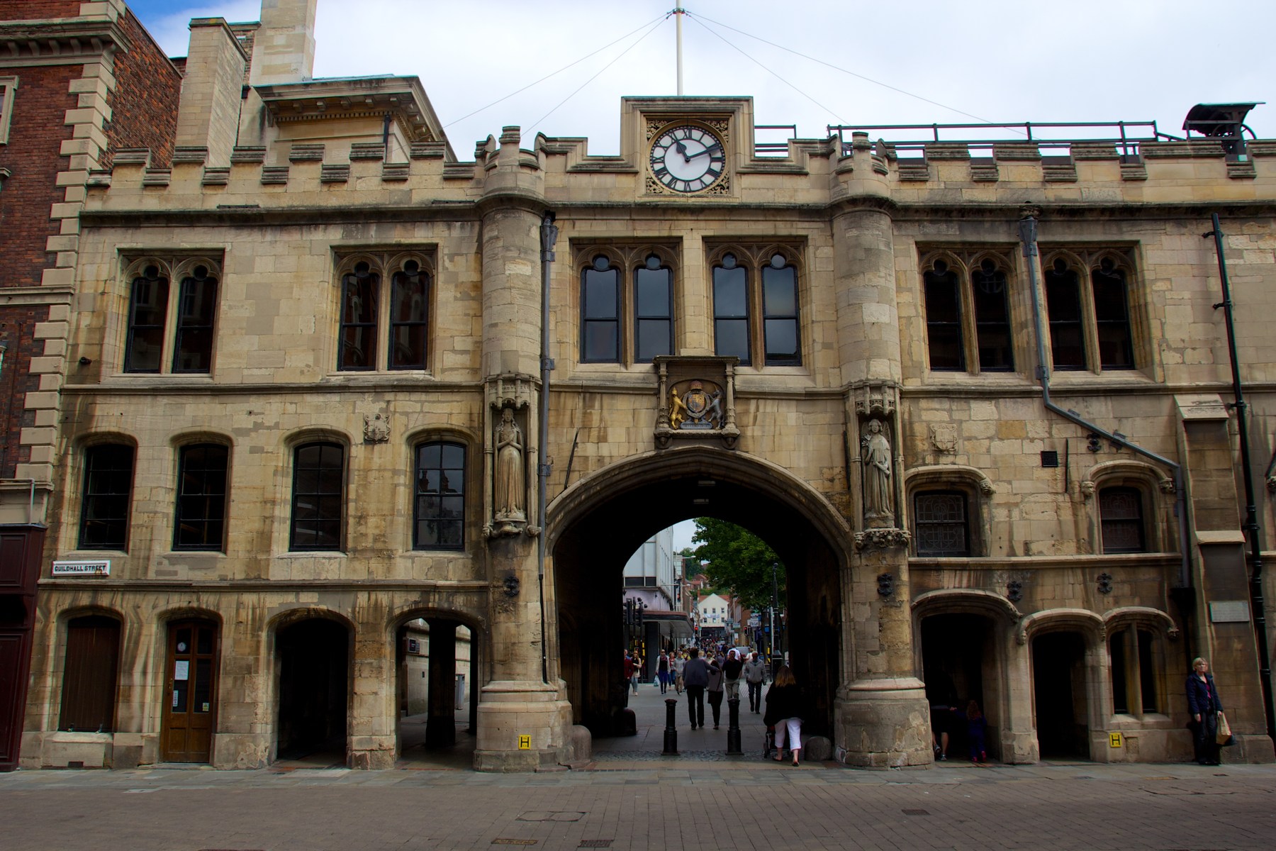 The Stonebow and Guildhall over Lincoln High Street